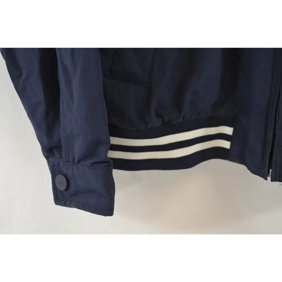 Tommy Hilfiger Mens Yacht Jacket Regatta Striped Full Zip Hooded Small Preppy - Picture 2 of 12